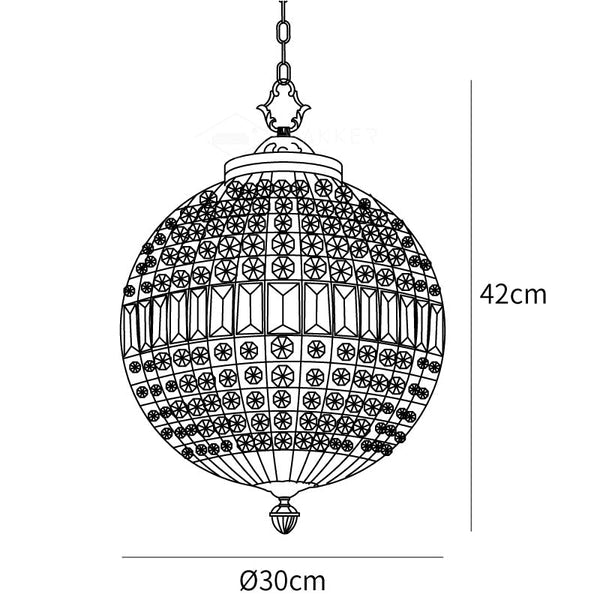 Traditional Gold Globe Chandelier