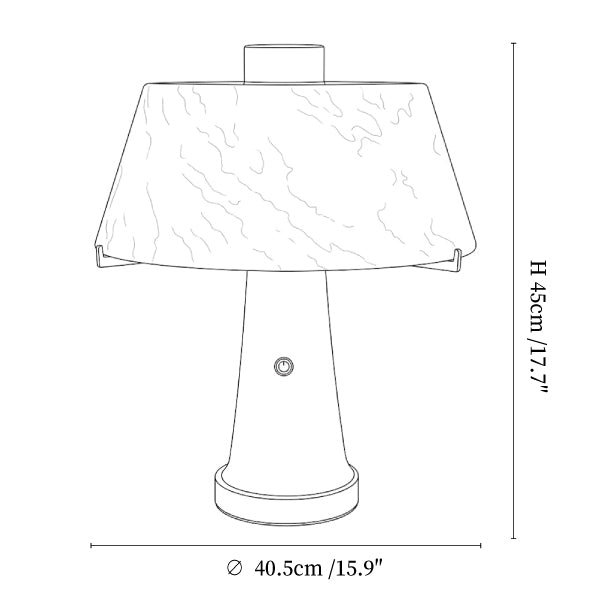 Trapezia Alabaster Desk Lamp