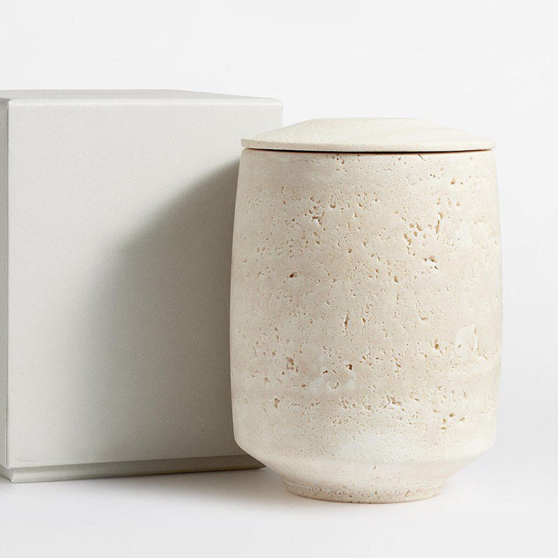 Travertine Candle Holder