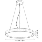 Travertine Circle LED Pendant Light