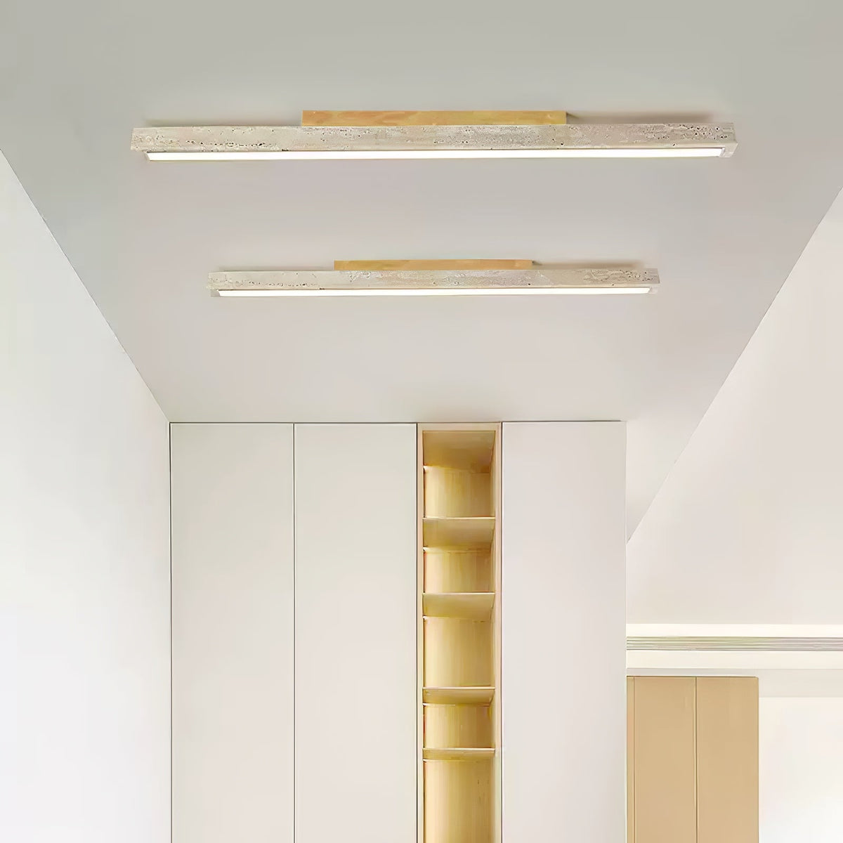 Travertine Column Ceiling Light