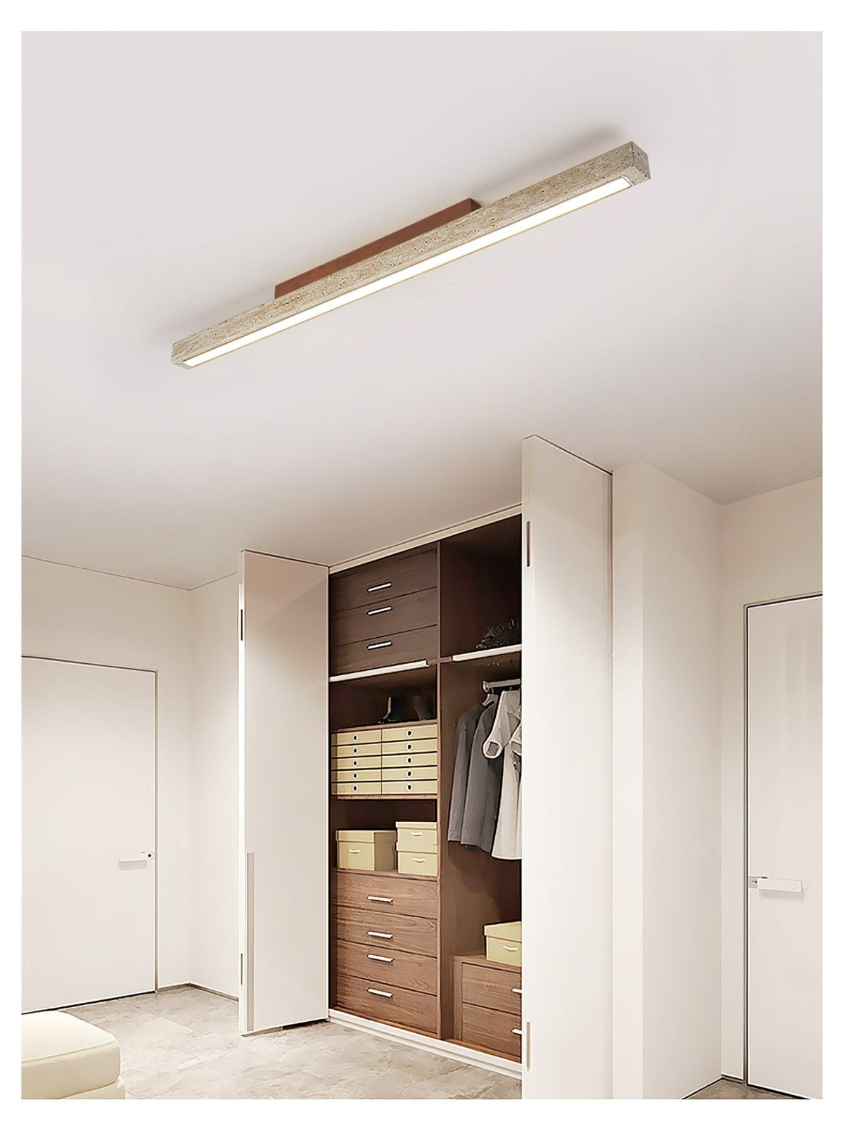 Travertine Column Ceiling Light
