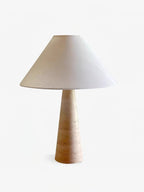 Travertine Column Table Lamp