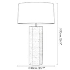 Travertine Column Table Lamp