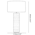 Travertine Column Table Lamp