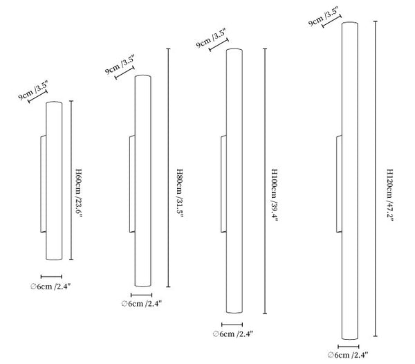 Travertine Column Wall Light