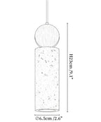 Travertine Cylinder Disc Pendant Light
