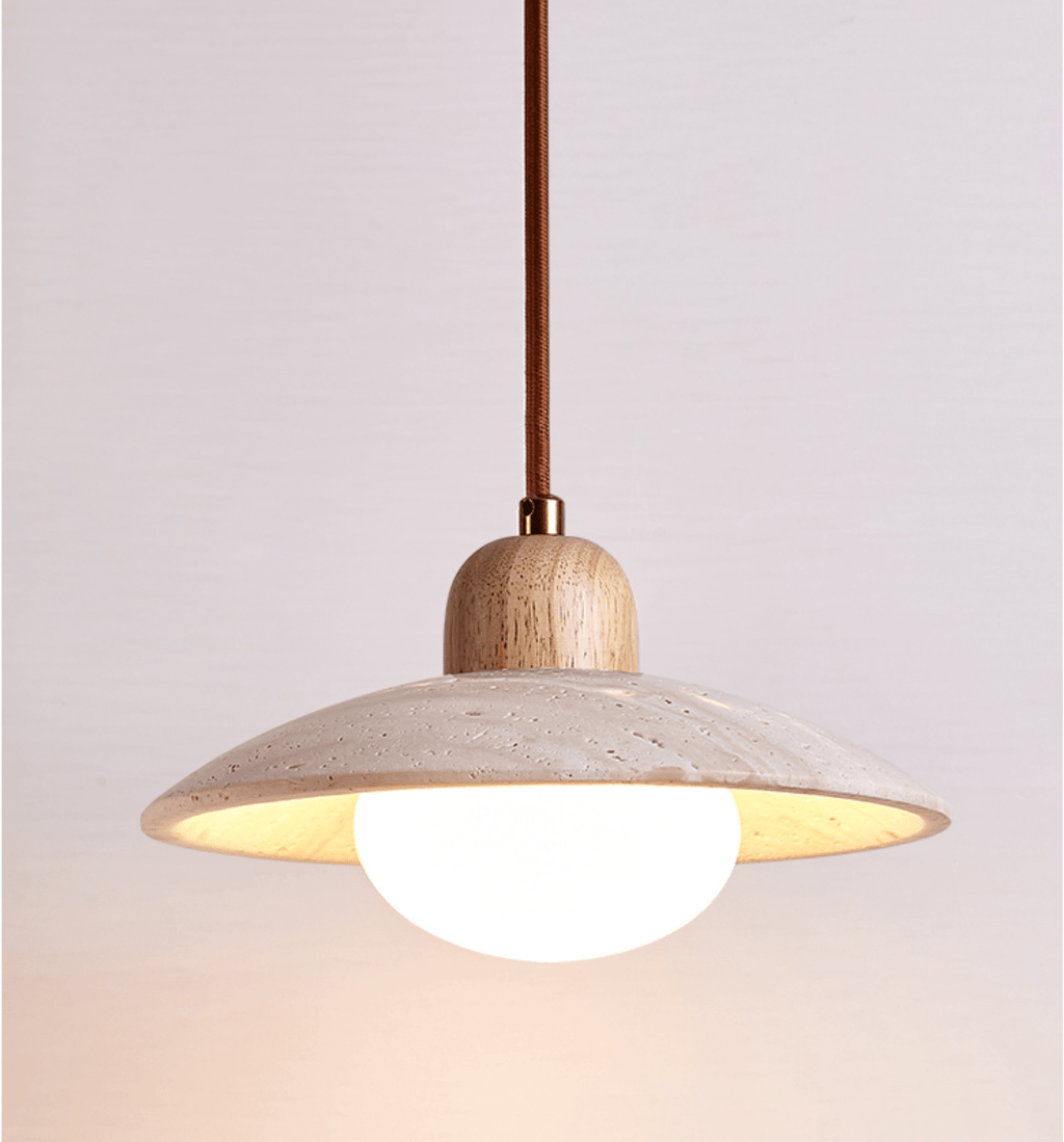 Travertine Dome Pendant Light