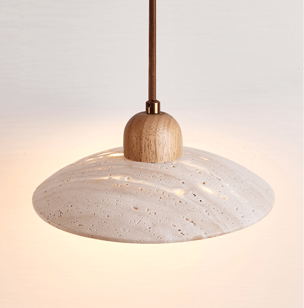 Travertine Dome Pendant Light