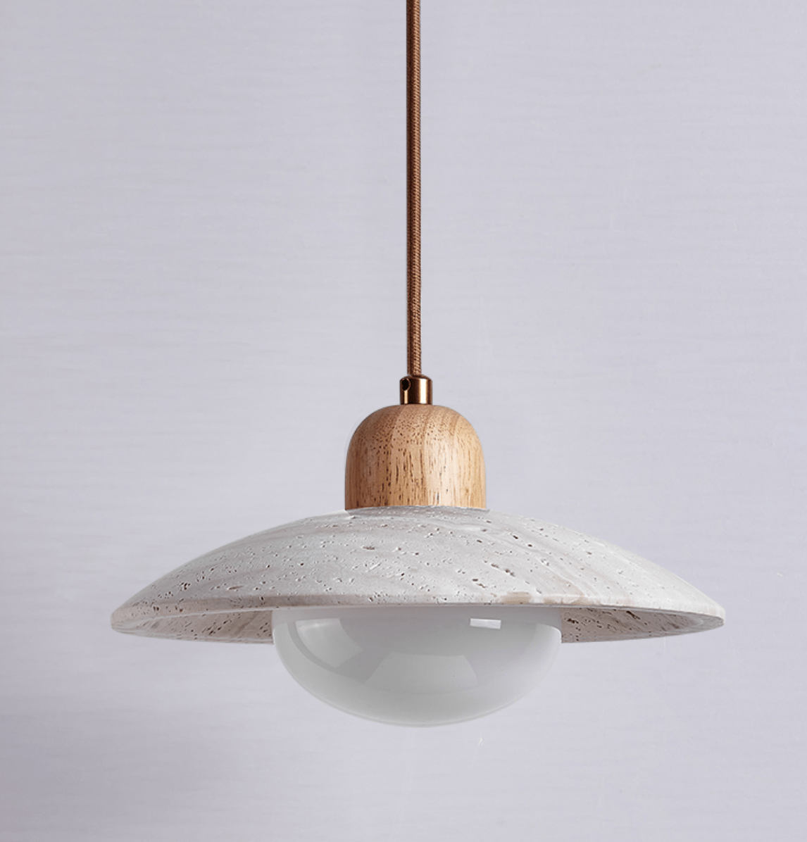 Travertine Dome Pendant Light