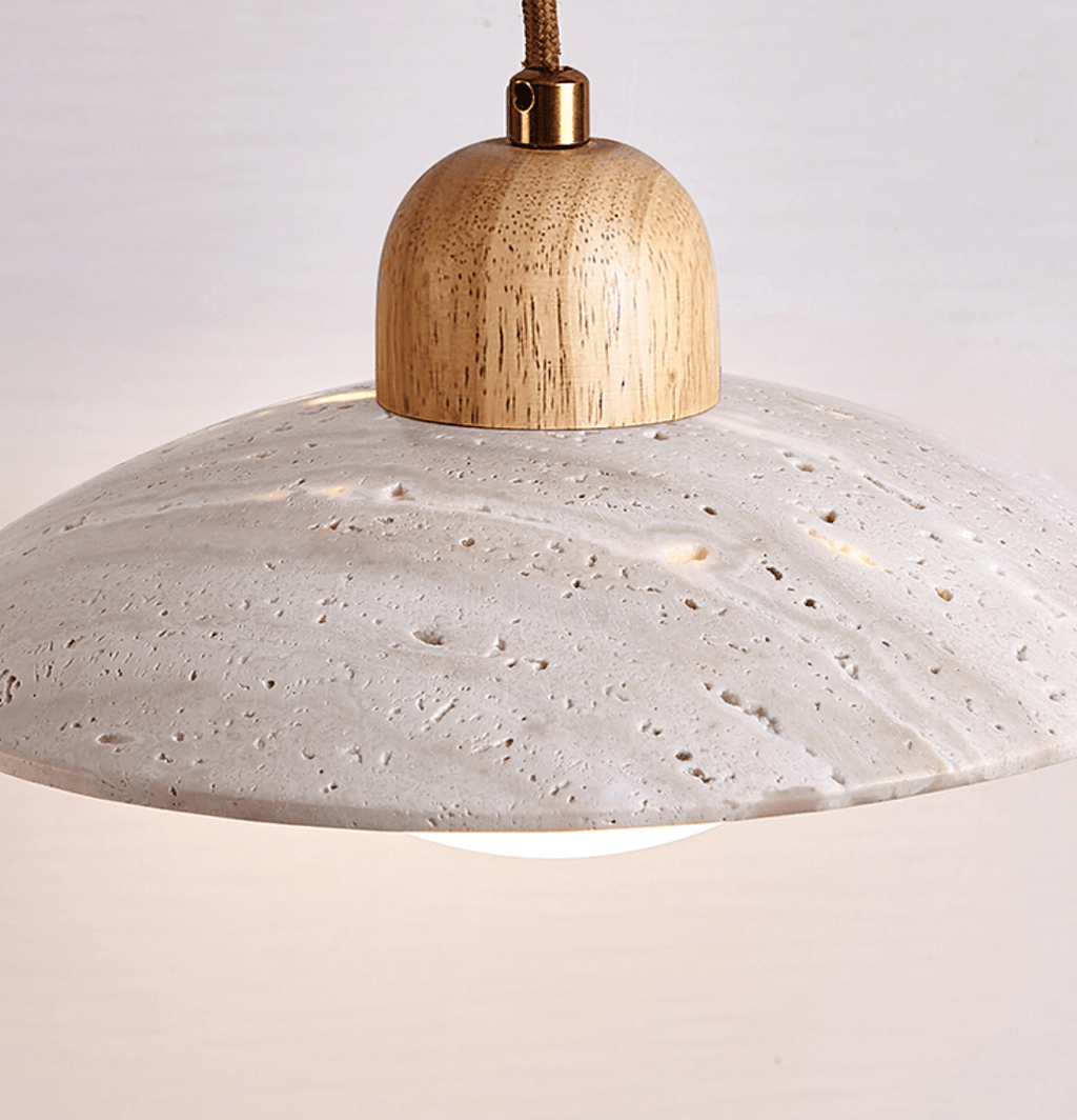 Travertine Dome Pendant Light