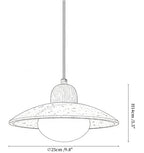 Travertine Dome Pendant Light