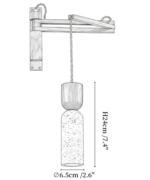 Travertine Fusion Wall Sconce