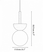Travertine Half Duo Pendant Light