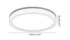 Travertine Halo Round Ceiling Lamp