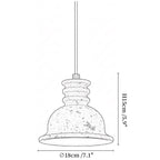 Travertine Ribbed Dome Pendant Light