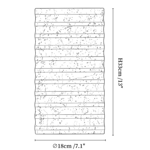 Travertine Ribbed Wall Sconce