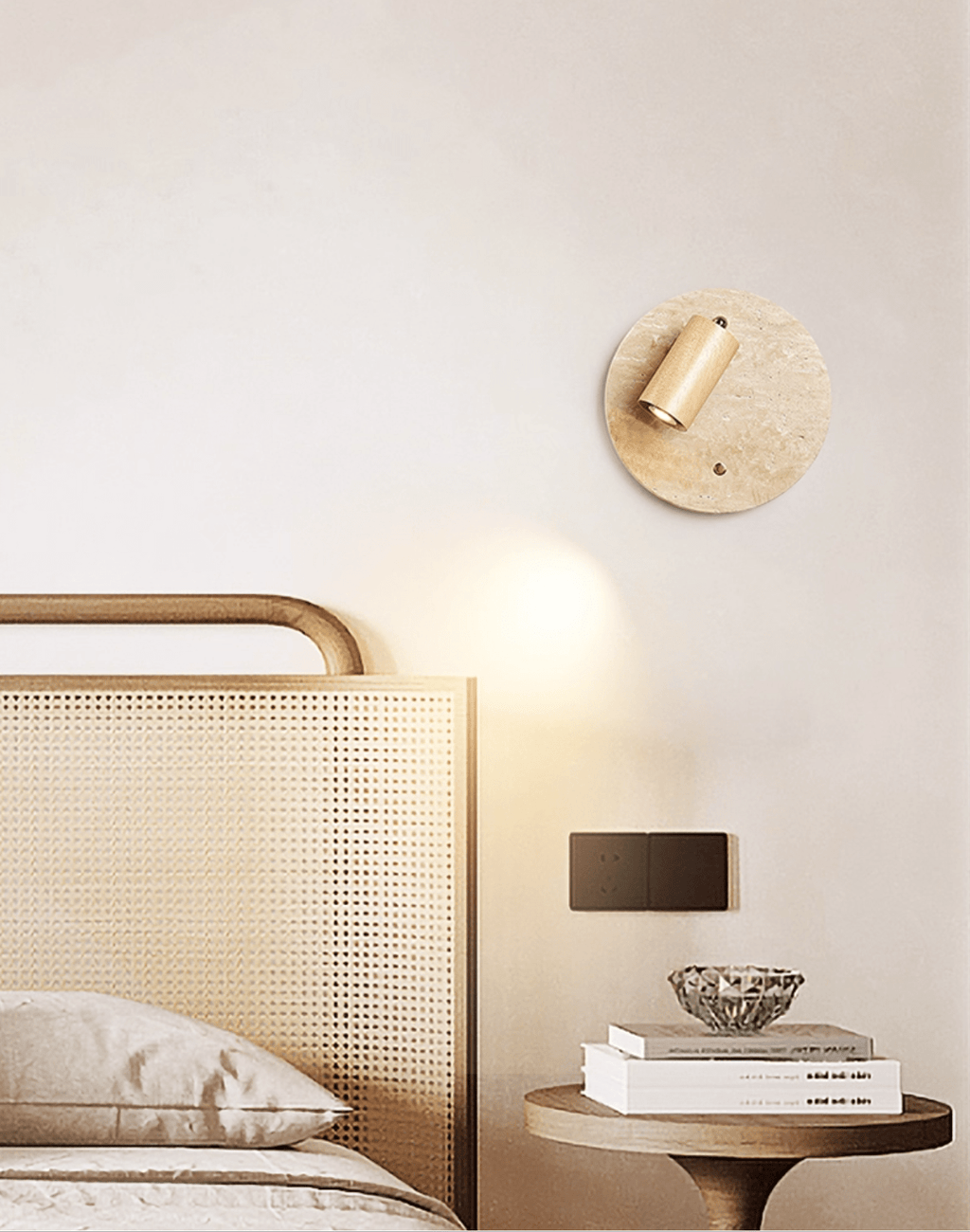 Travertine Spot Wall Sconce