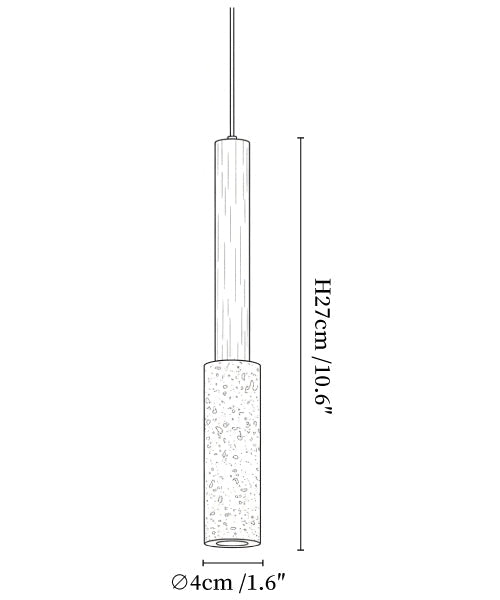 Travertine Stick Pendant Light