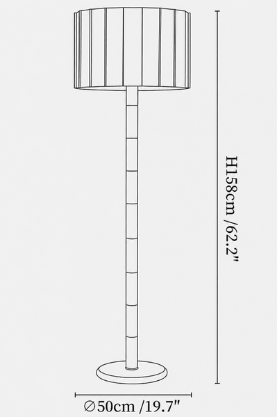 Travertine Striped Floor Lamp