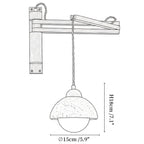 Travertine Swing Arm Wall Sconce