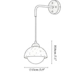 Travertine Swing Arm Wall Sconce