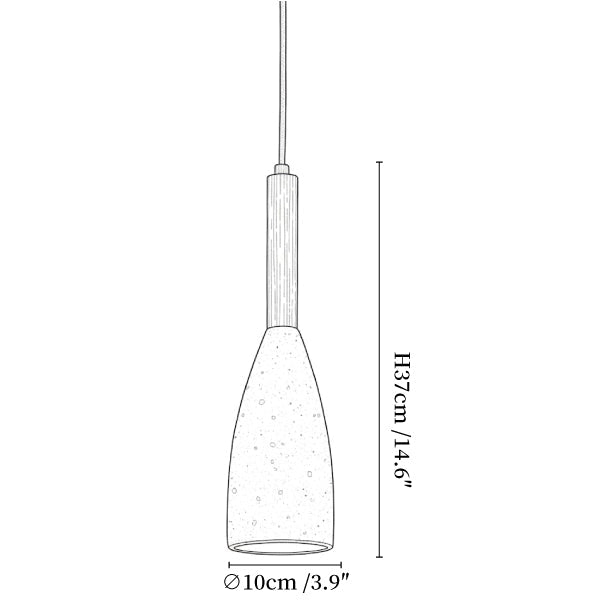 Travertine Teardrop Pendant Light