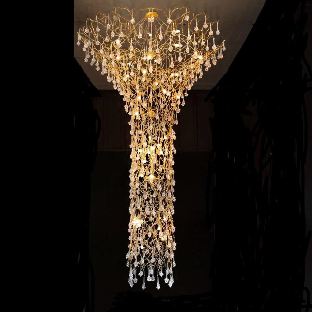 Tree Branch Staircase Chandelier