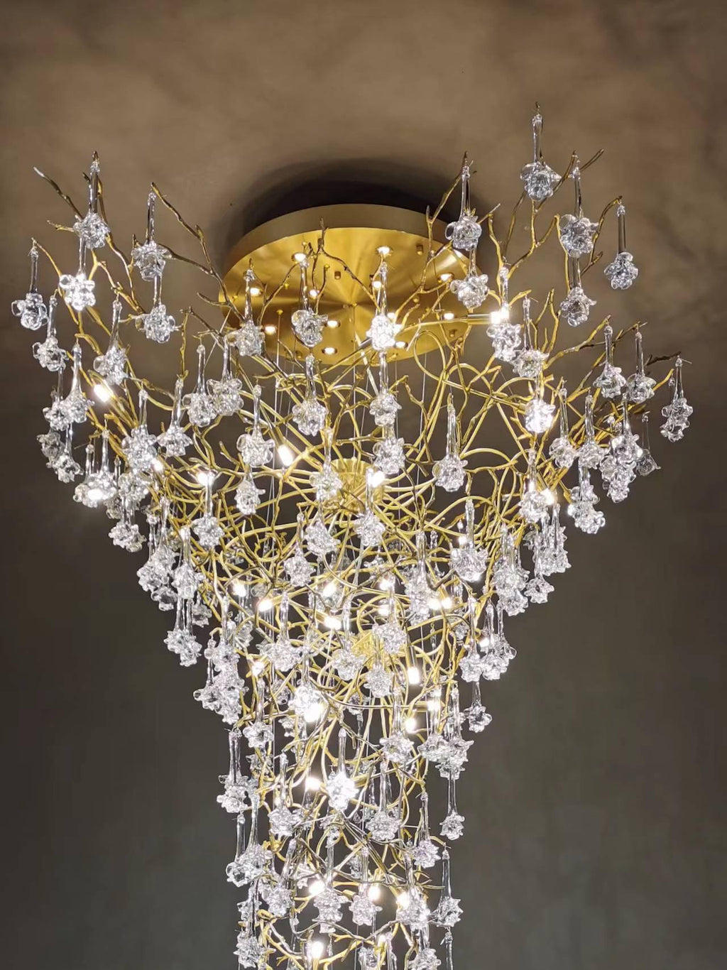 Tree Branch Staircase Chandelier