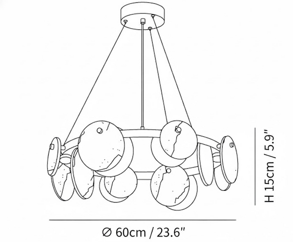 Trinidad Alabaster Chandelier