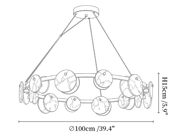 Trinidad Alabaster Chandelier