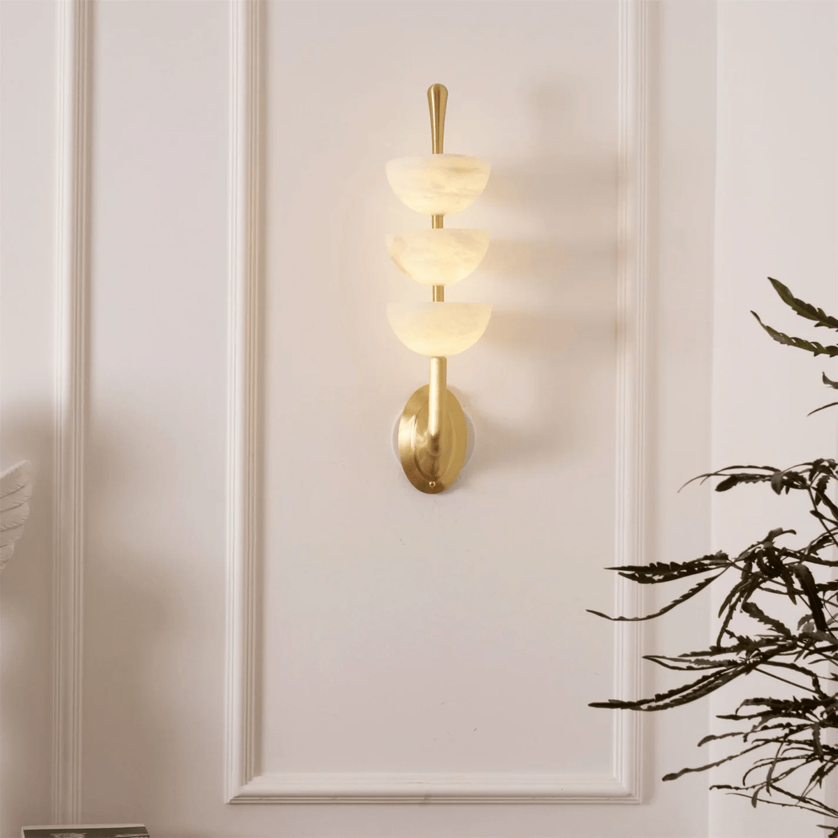 Triple Alabaster Wall Sconce