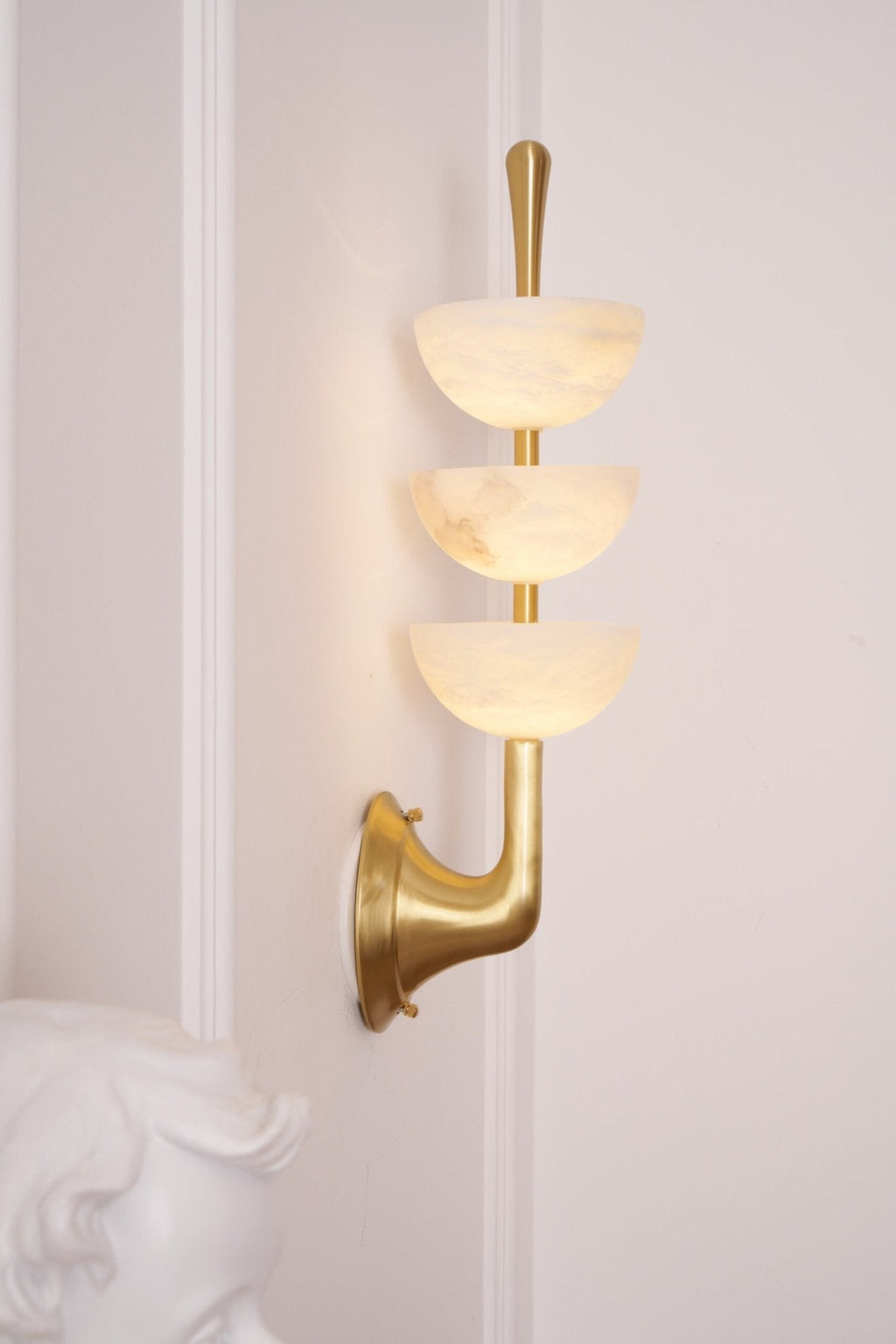 Triple Alabaster Wall Sconce