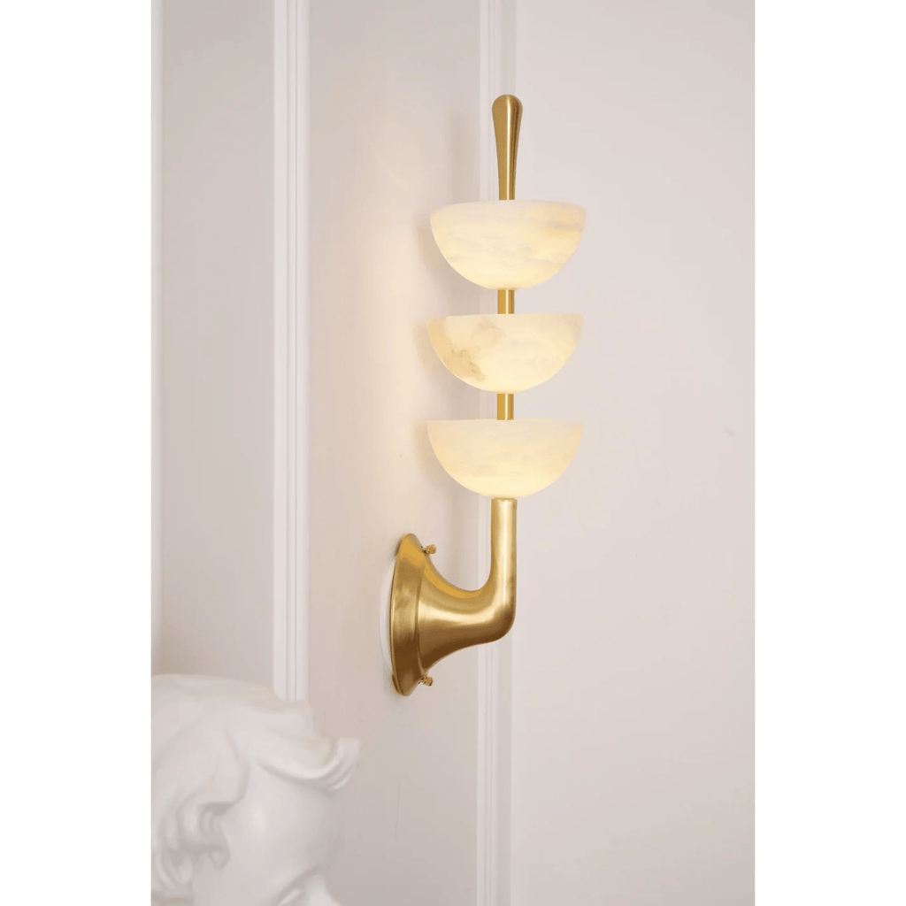 Triple Alabaster Wall Sconce
