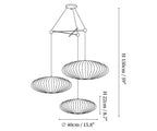 Triple Pear Bubble Pendant Lamp