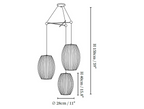 Triple Pear Bubble Pendant Lamp