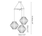 Triple Pear Bubble Pendant Lamp