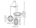 Triple Pear Bubble Pendant Lamp