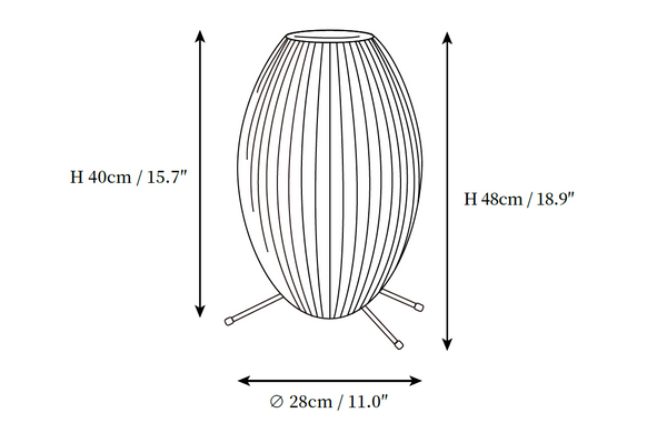 Tripod Bubble Table Lamp