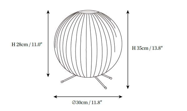 Tripod Bubble Table Lamp