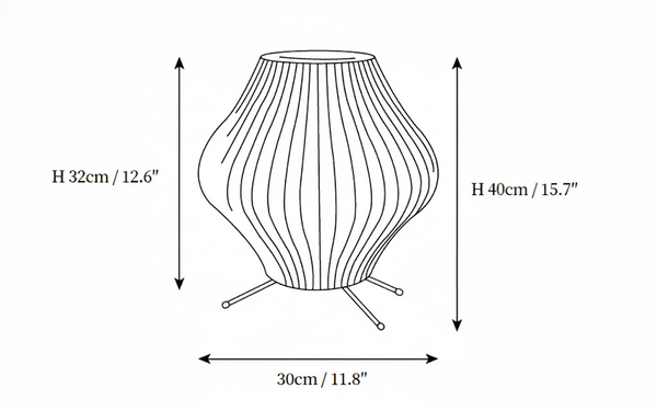 Tripod Bubble Table Lamp