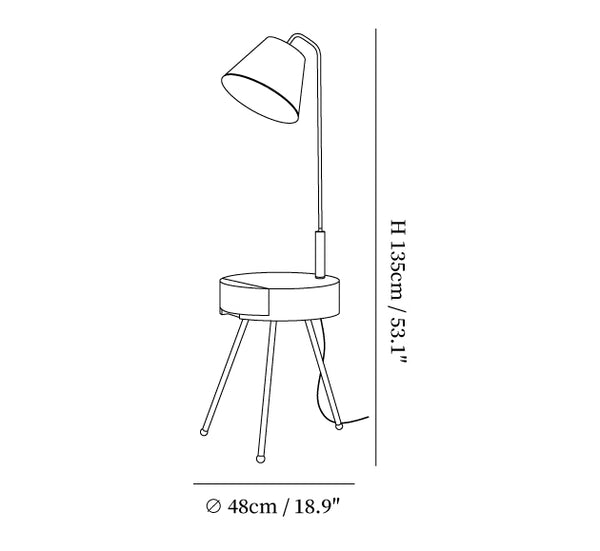 Tripod Fabric Floor Lamp