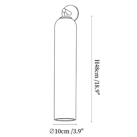 Tube Alabaster Wall Sconce