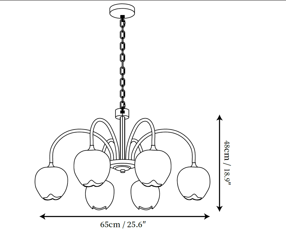Tulip Matcha Chandelier