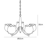 Tulips Glass Wood Chandelier