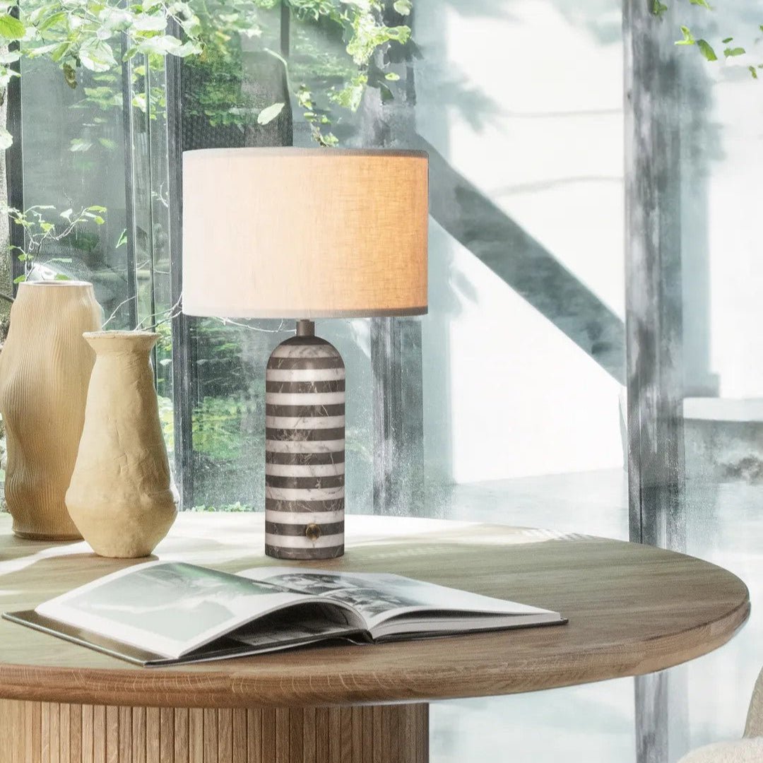 Tuxedo Marble Table Lamp