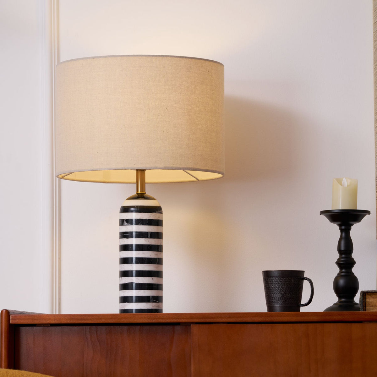 Tuxedo Marble Table Lamp