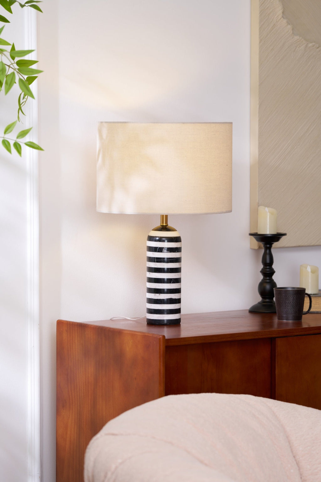 Tuxedo Marble Table Lamp