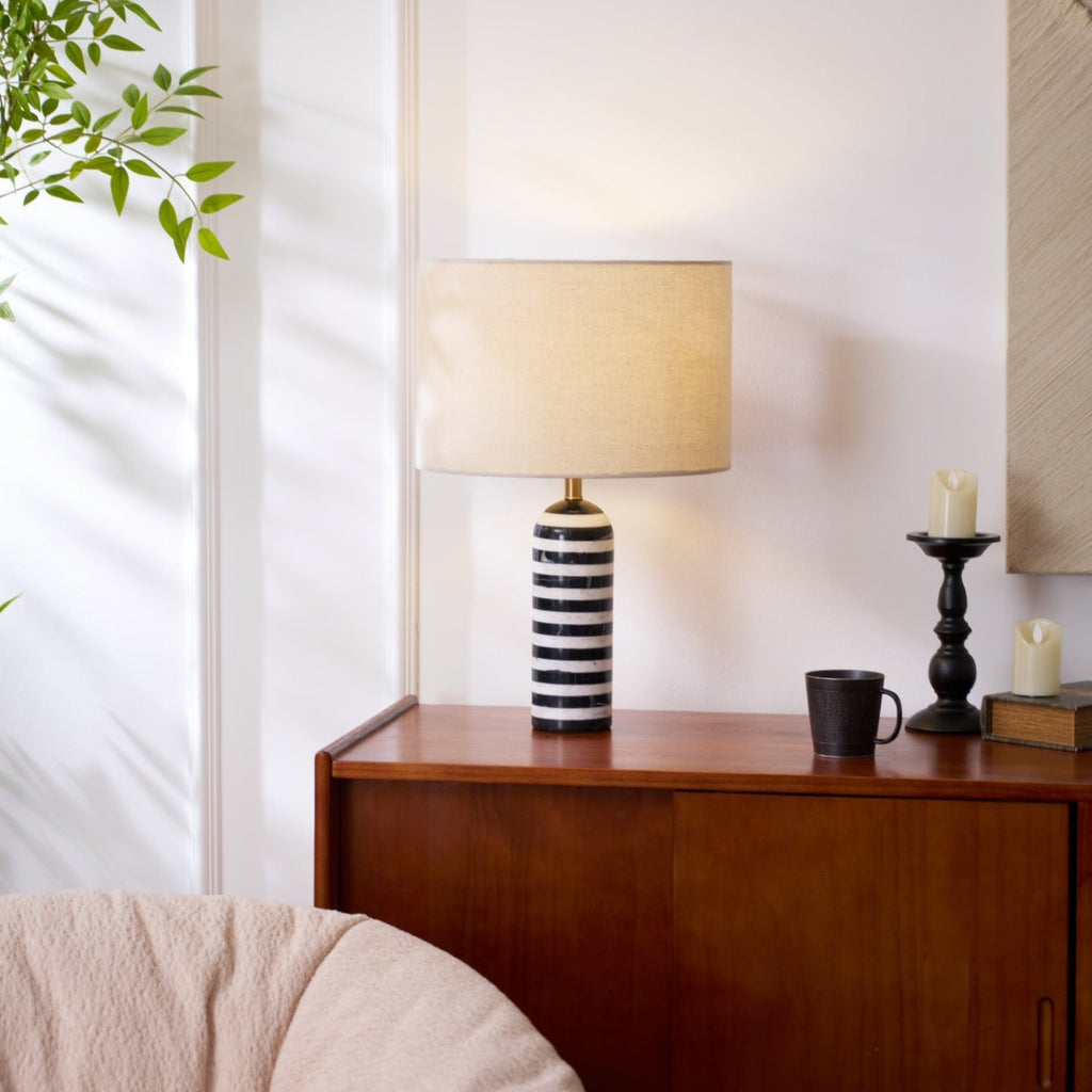 Tuxedo Marble Table Lamp