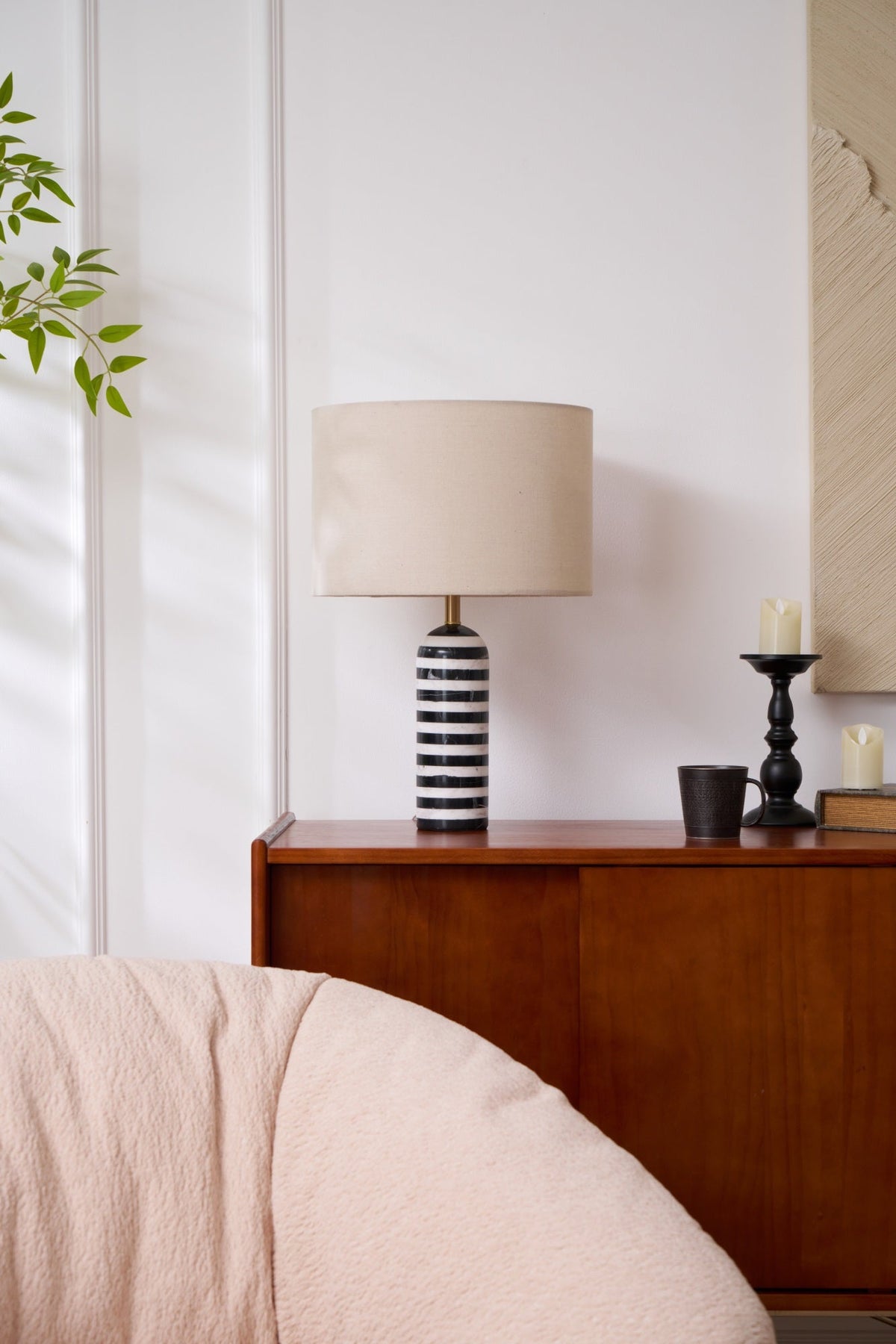 Tuxedo Marble Table Lamp